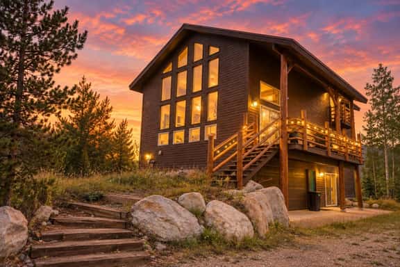 Glacial boulder cabin with panoramic mountain view - Image 1