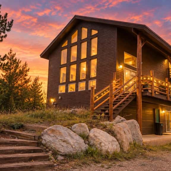 Glacial boulder cabin with panoramic mountain view - Image 1